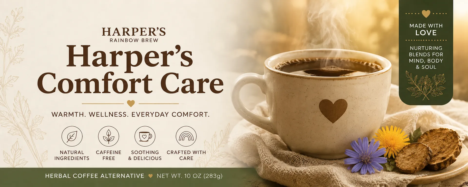 Harper's Comfort Care coffee and herbal blend