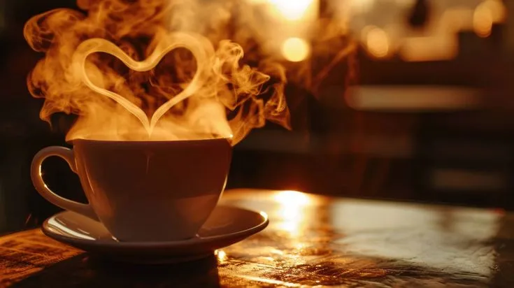 Warm cup of tea in a cozy setting